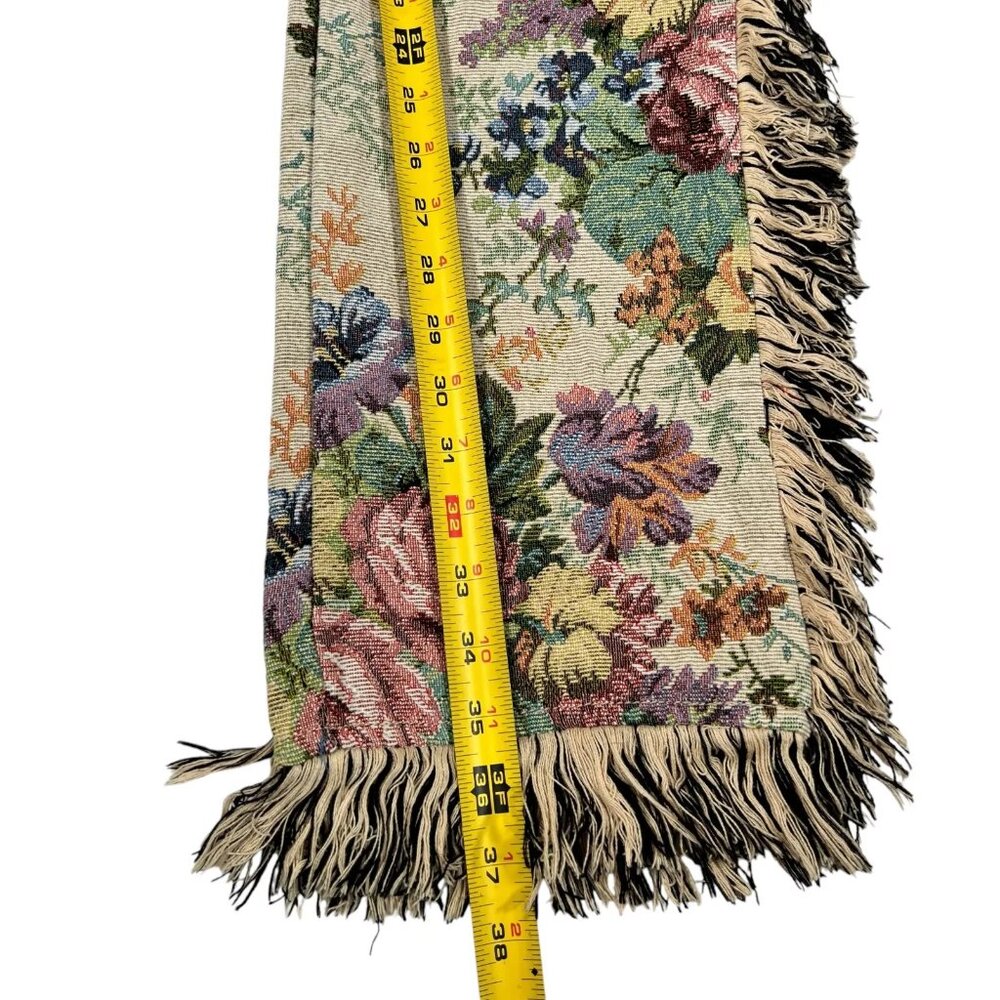 Vintage Guapi Floral Tapestry Mid Rise Frayed Edge Cargo Trouser Pants Size 30 - Picture 15 of 16